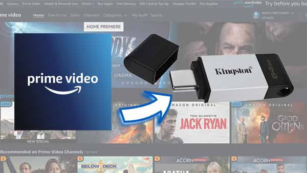 save Amazon videos to USB Flash Drive