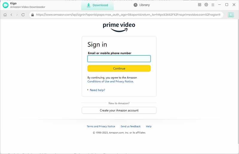 Amazon prime video store switch