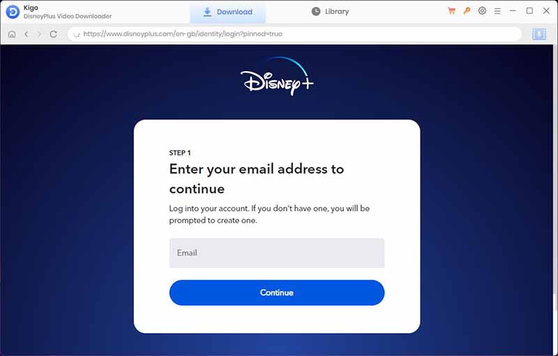 Log in with Disney+ Account