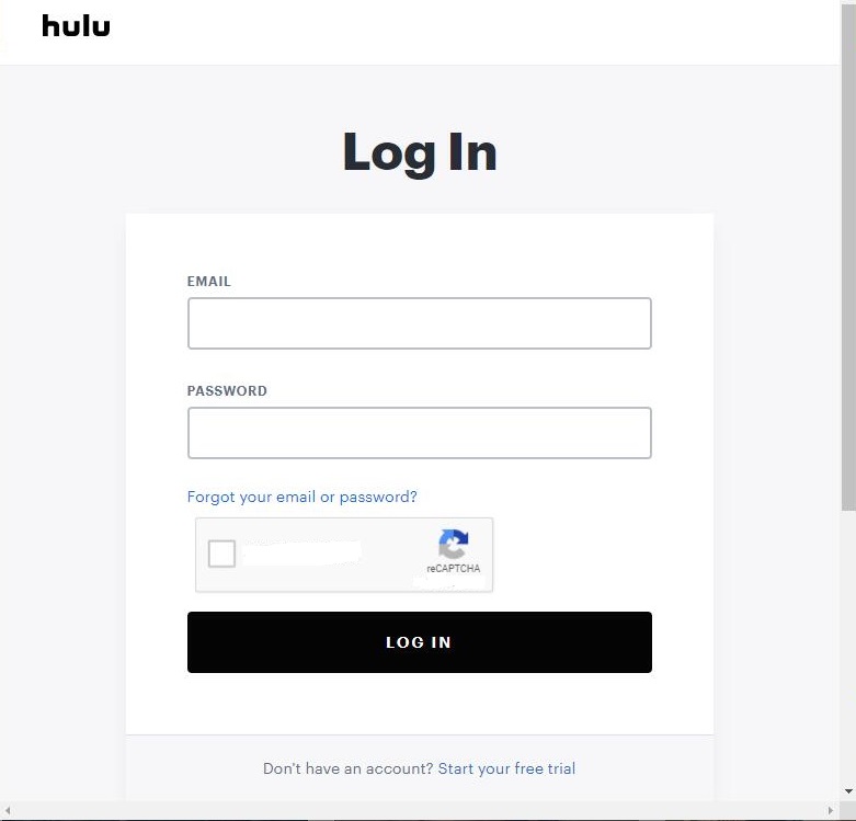 Login with Hulu Account