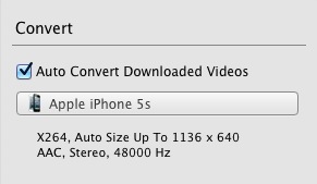 One button to convert downloaded